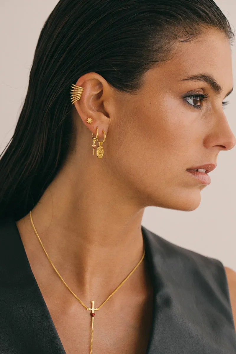 Nomadic stacked cuff gold plated 