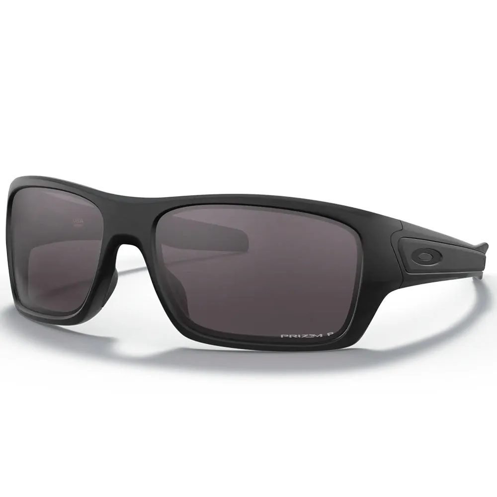Oakley Turbine Sunglasses - Prizm Grey Polarized Lenses (Matte Black Frame)