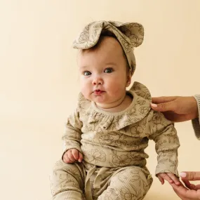 Organic Ruffle Onesie & Pants Set - Vintage Bloom