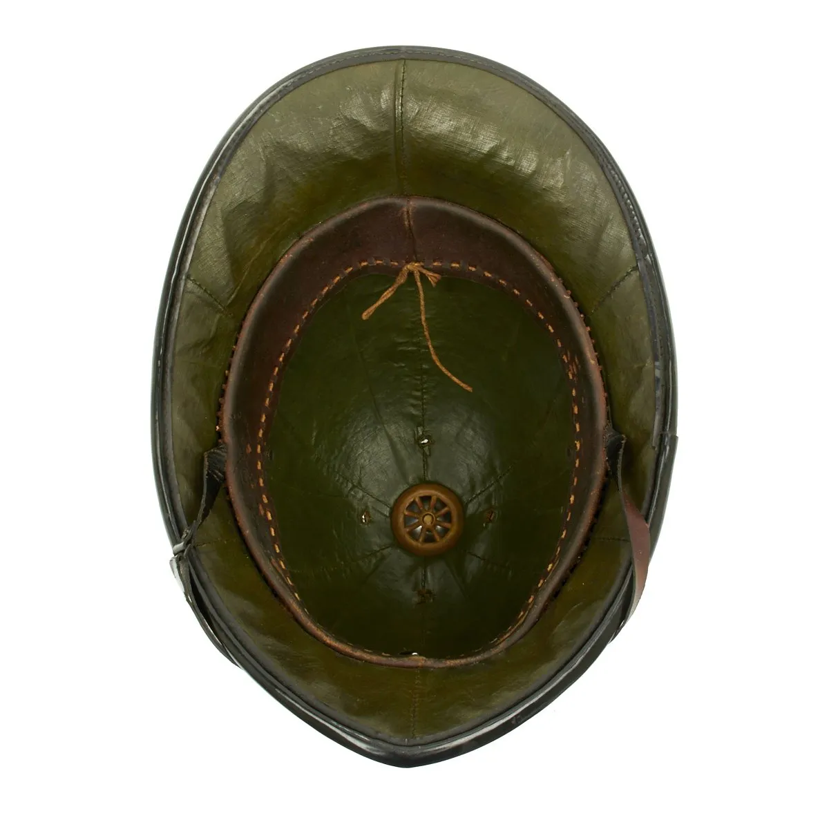 Original British Bobby Police Helmet with Rare Ball Top from West Riding Constabulary