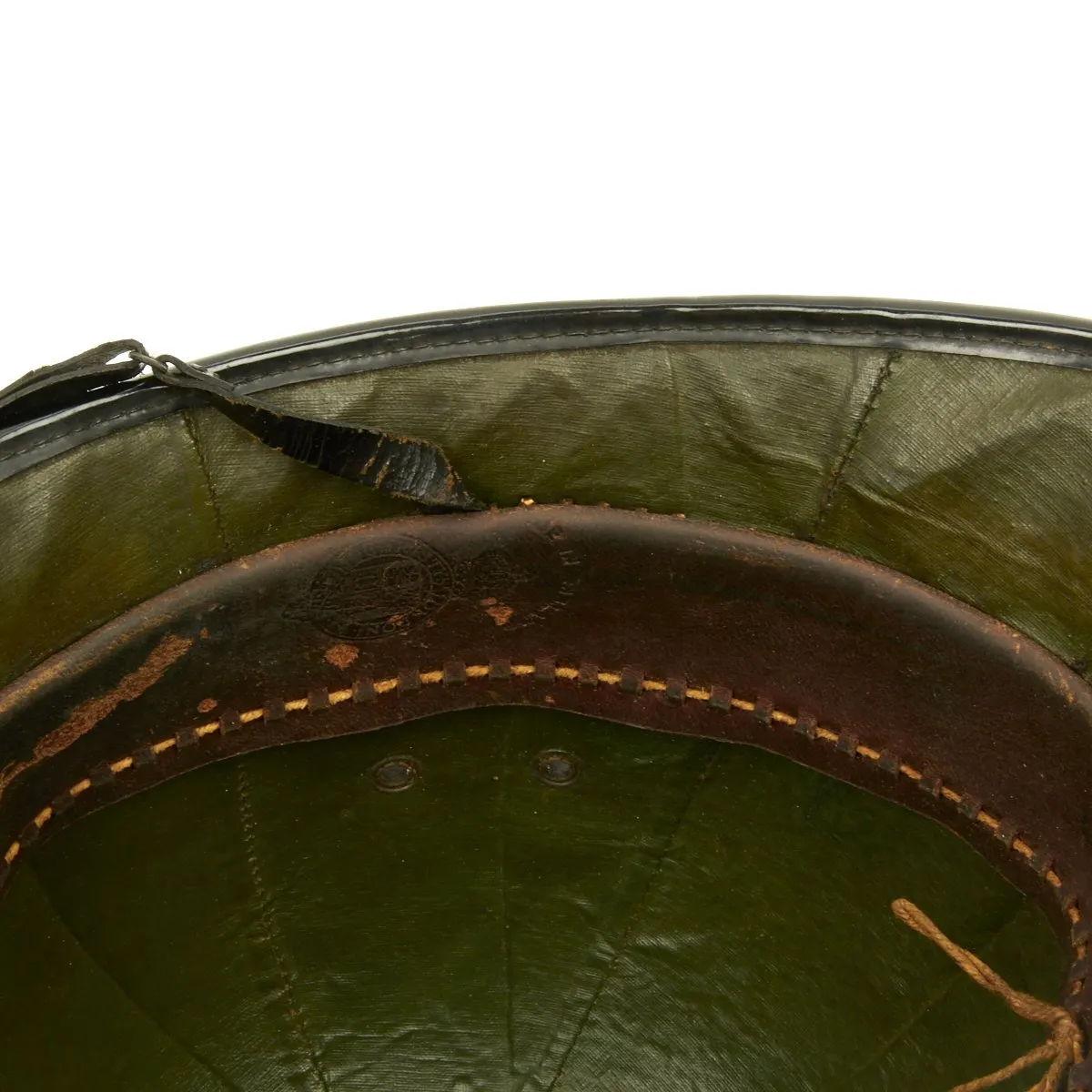 Original British Bobby Police Helmet with Rare Ball Top from West Riding Constabulary