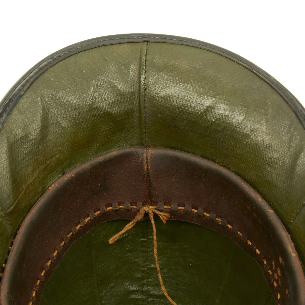 Original British Bobby Police Helmet with Rare Ball Top from West Riding Constabulary