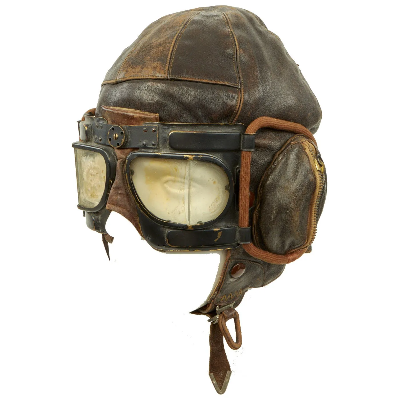 Original British RAF Battle of Britain 1939 Dated and Named Type B Flying Helmet by Wareing with MK IVB Goggles
