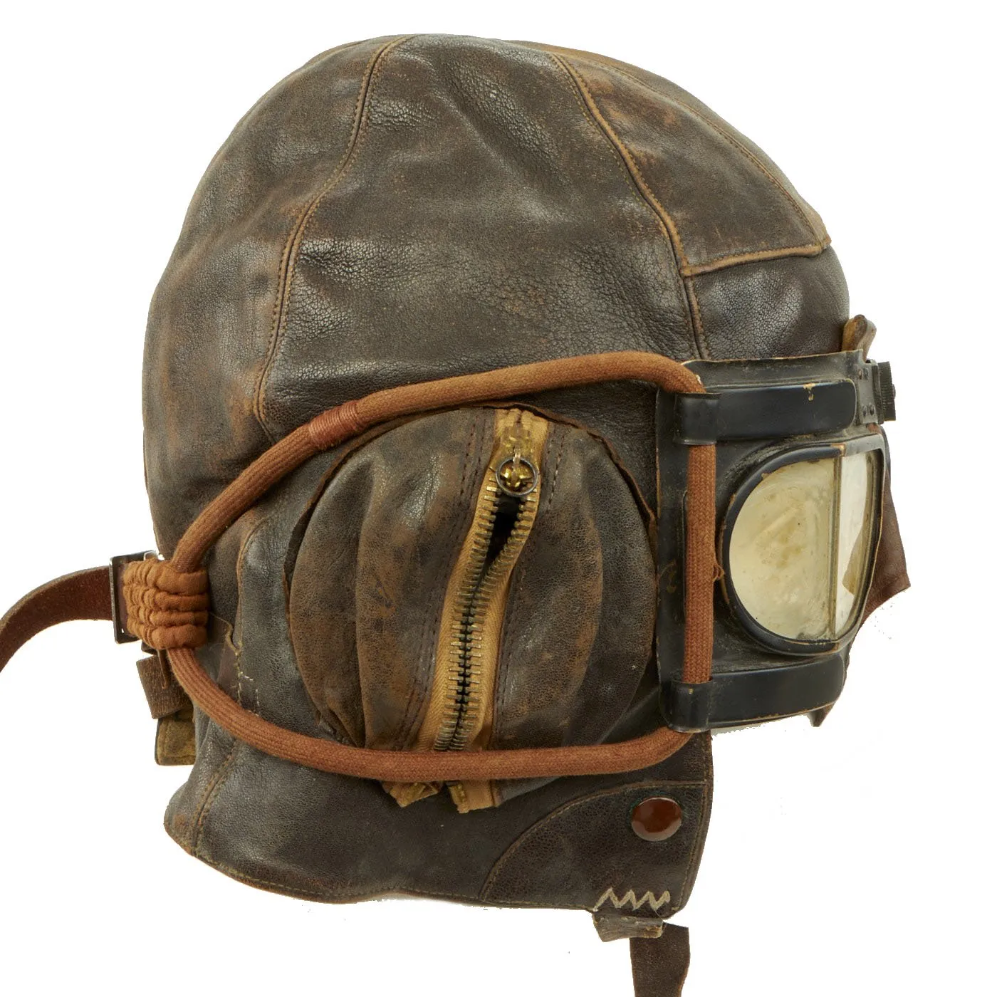 Original British RAF Battle of Britain 1939 Dated and Named Type B Flying Helmet by Wareing with MK IVB Goggles