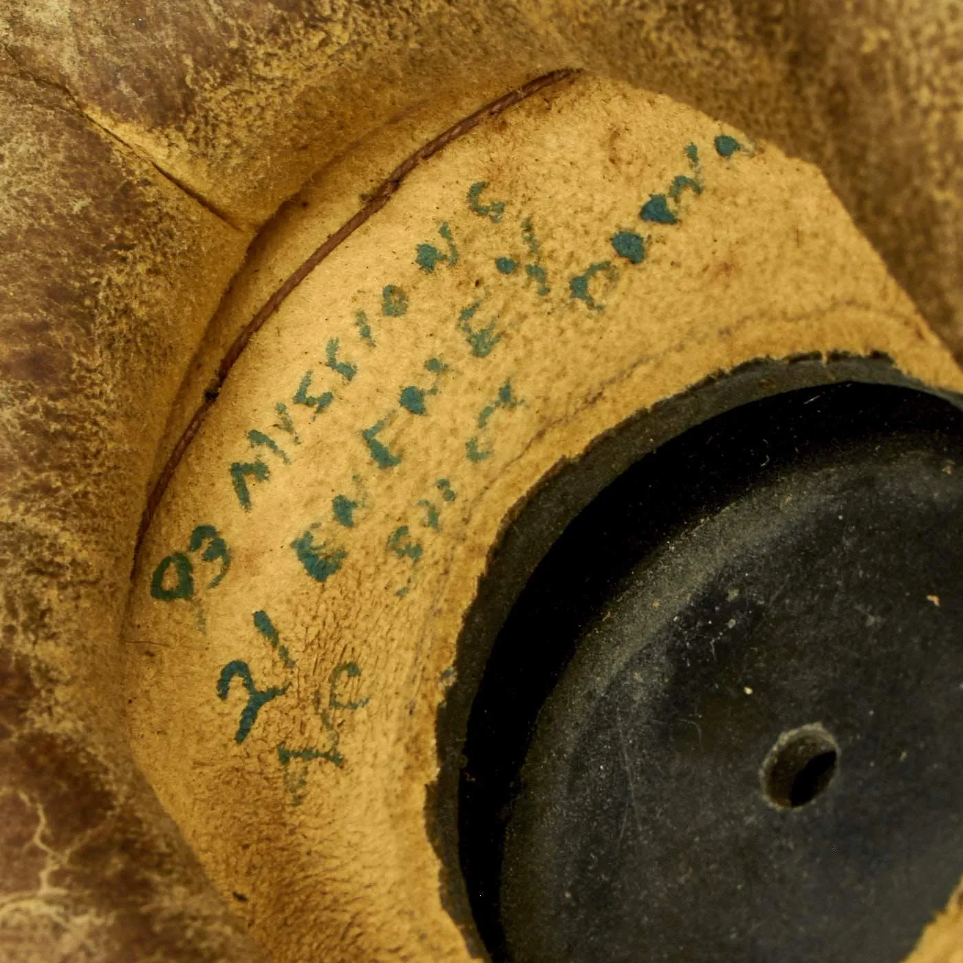 Original British WWII RAF Named Type C Leather Flying Helmet with Mk VIII Goggles and Receivers