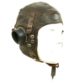 Original British WWII RAF Type C Leather Flying Helmet