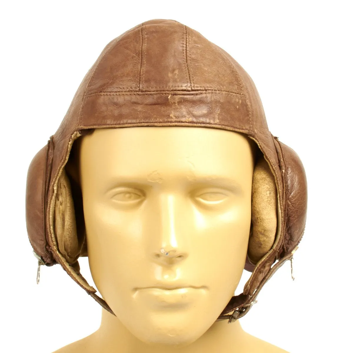 Original Canadian WWII RAF Named Type B Leather Flying Helmet - Battle of Britain