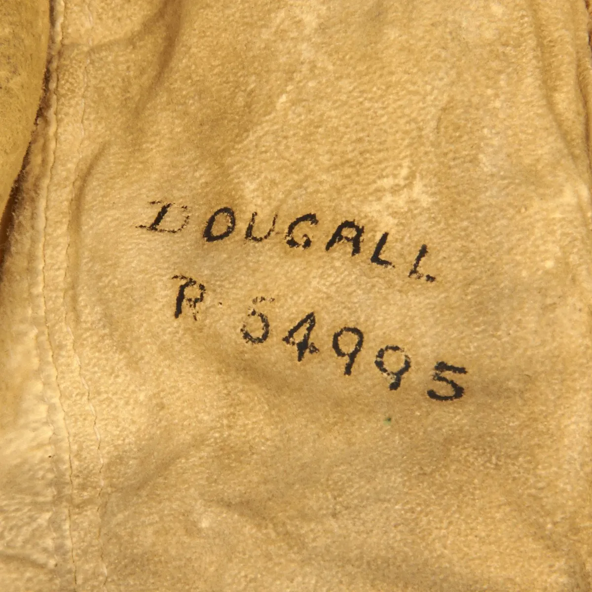 Original Canadian WWII RAF Named Type B Leather Flying Helmet - Battle of Britain