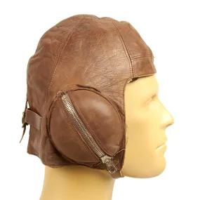 Original Canadian WWII RAF Named Type B Leather Flying Helmet - Battle of Britain