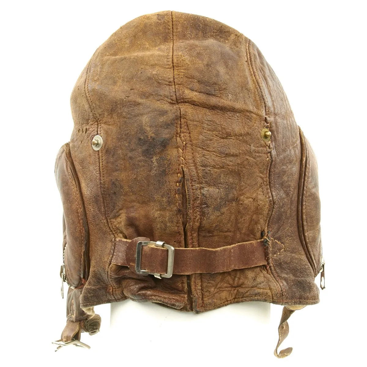 Original Canadian WWII RAF Type B Leather Flying Helmet - Battle of Britain