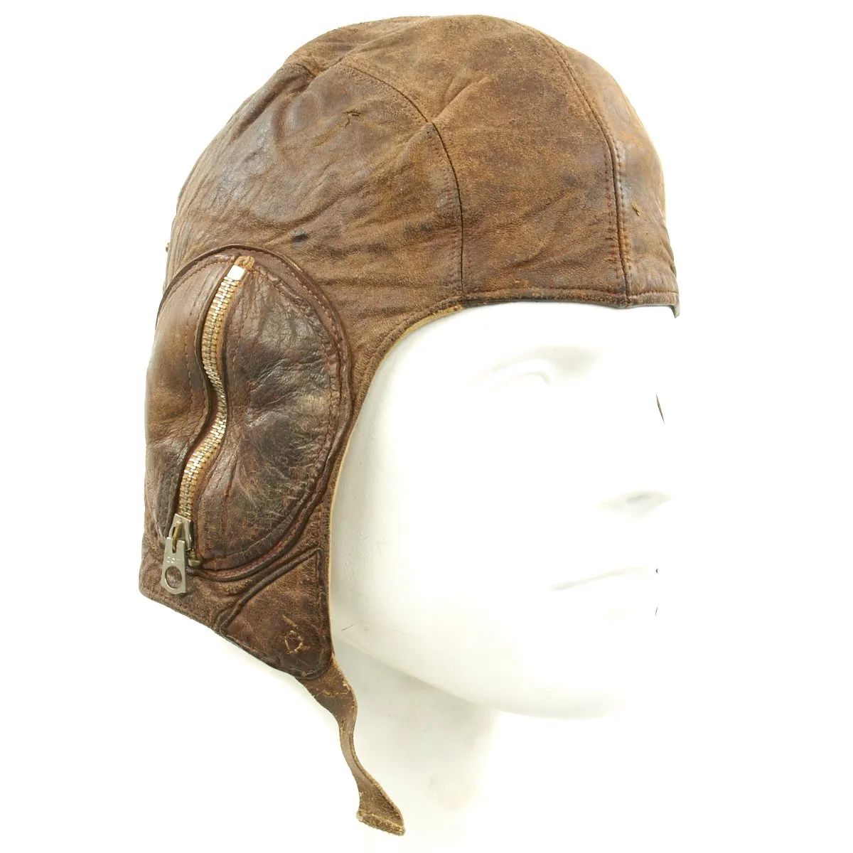 Original Canadian WWII RAF Type B Leather Flying Helmet - Battle of Britain