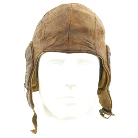 Original Canadian WWII RAF Type B Leather Flying Helmet - Battle of Britain