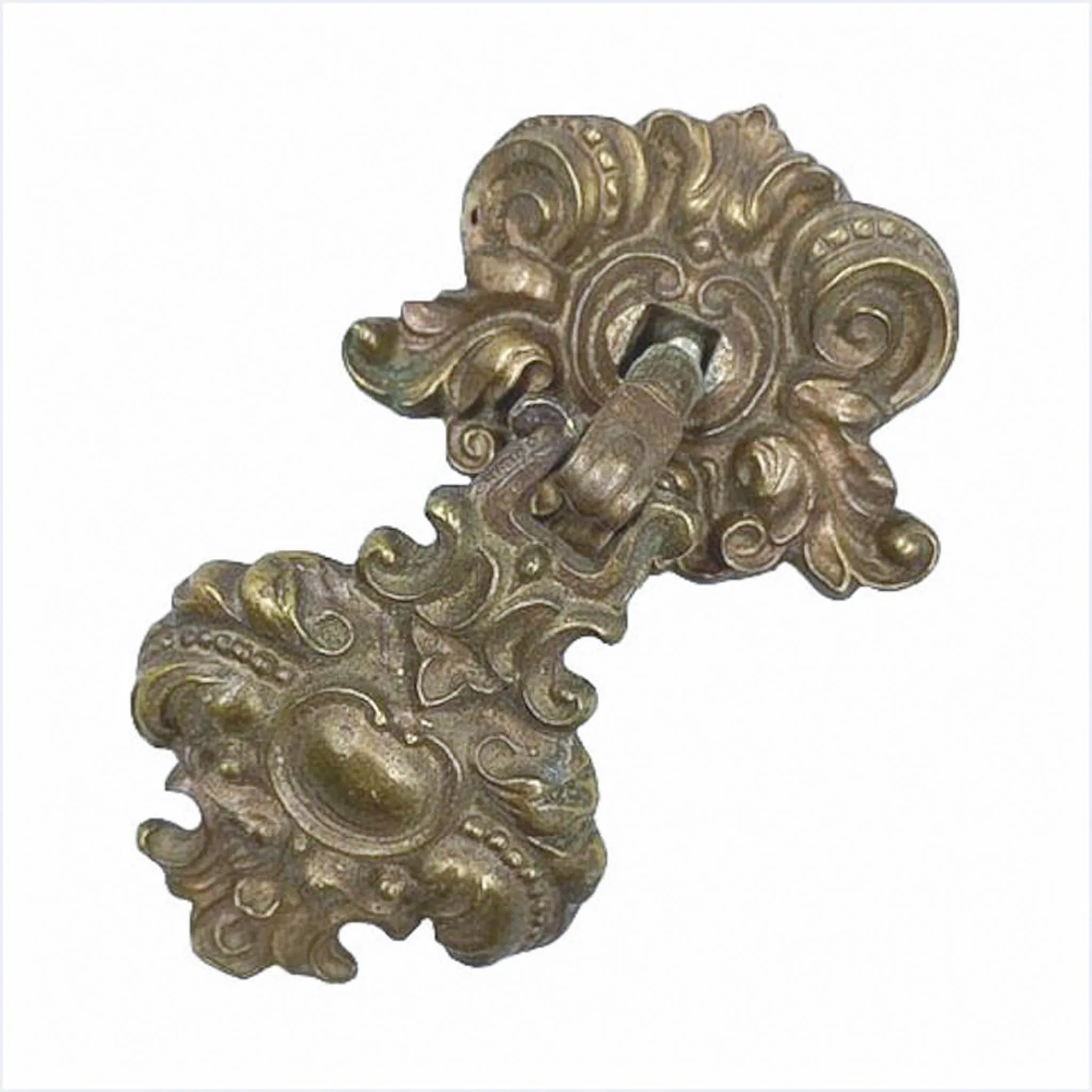 Ornate Filigree Brass Drop Pulls