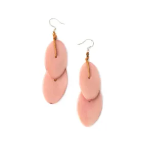 Oval Tagua Seed Earrings