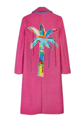 Palm Tree Appliqué Coat