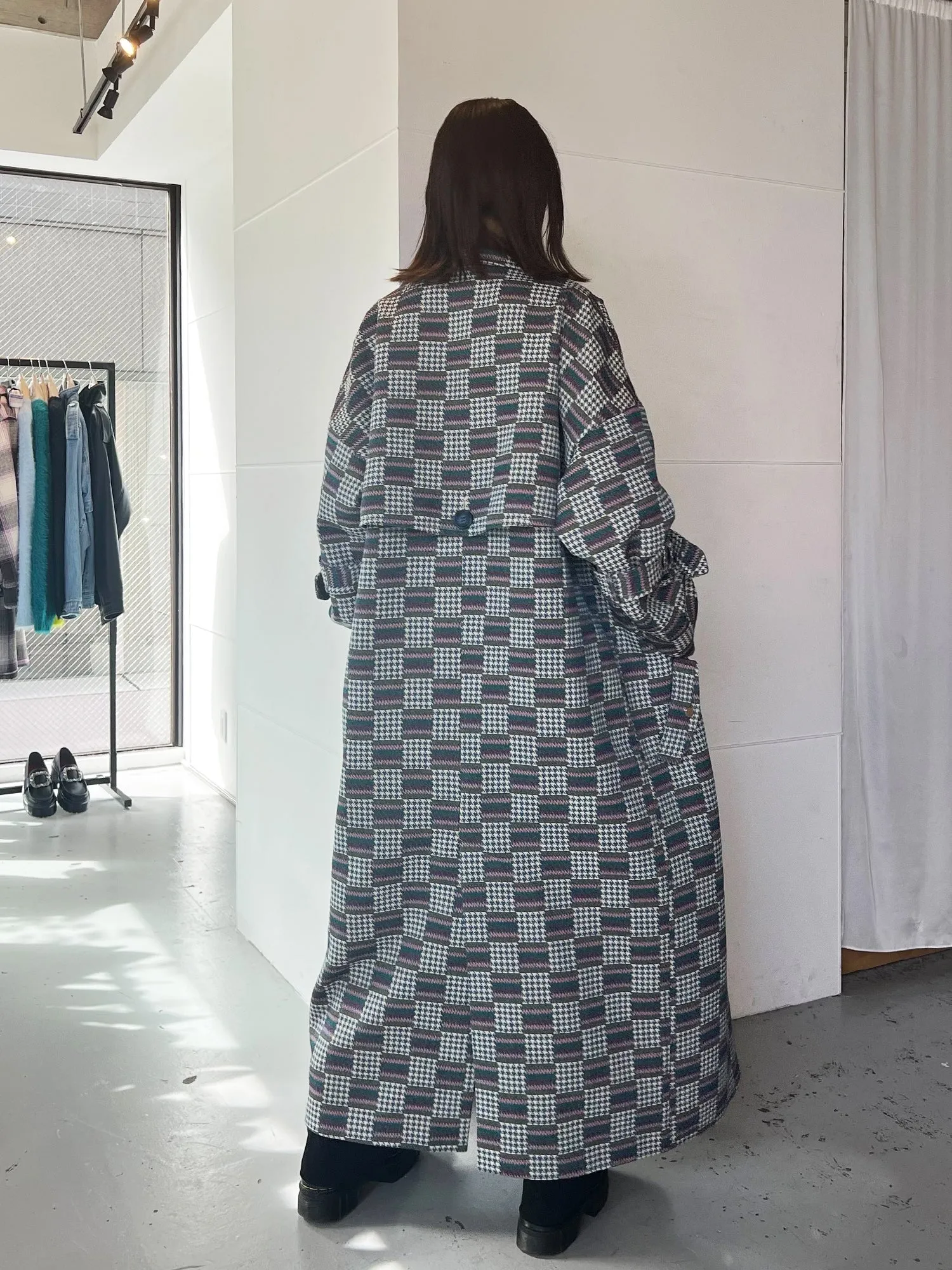 Patchwork Jacquard Coat