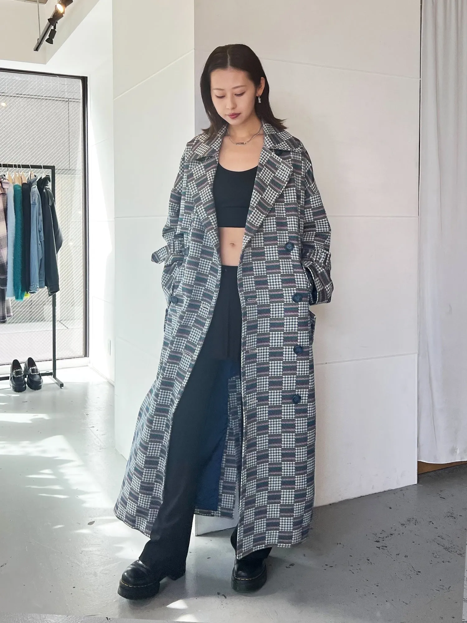 Patchwork Jacquard Coat