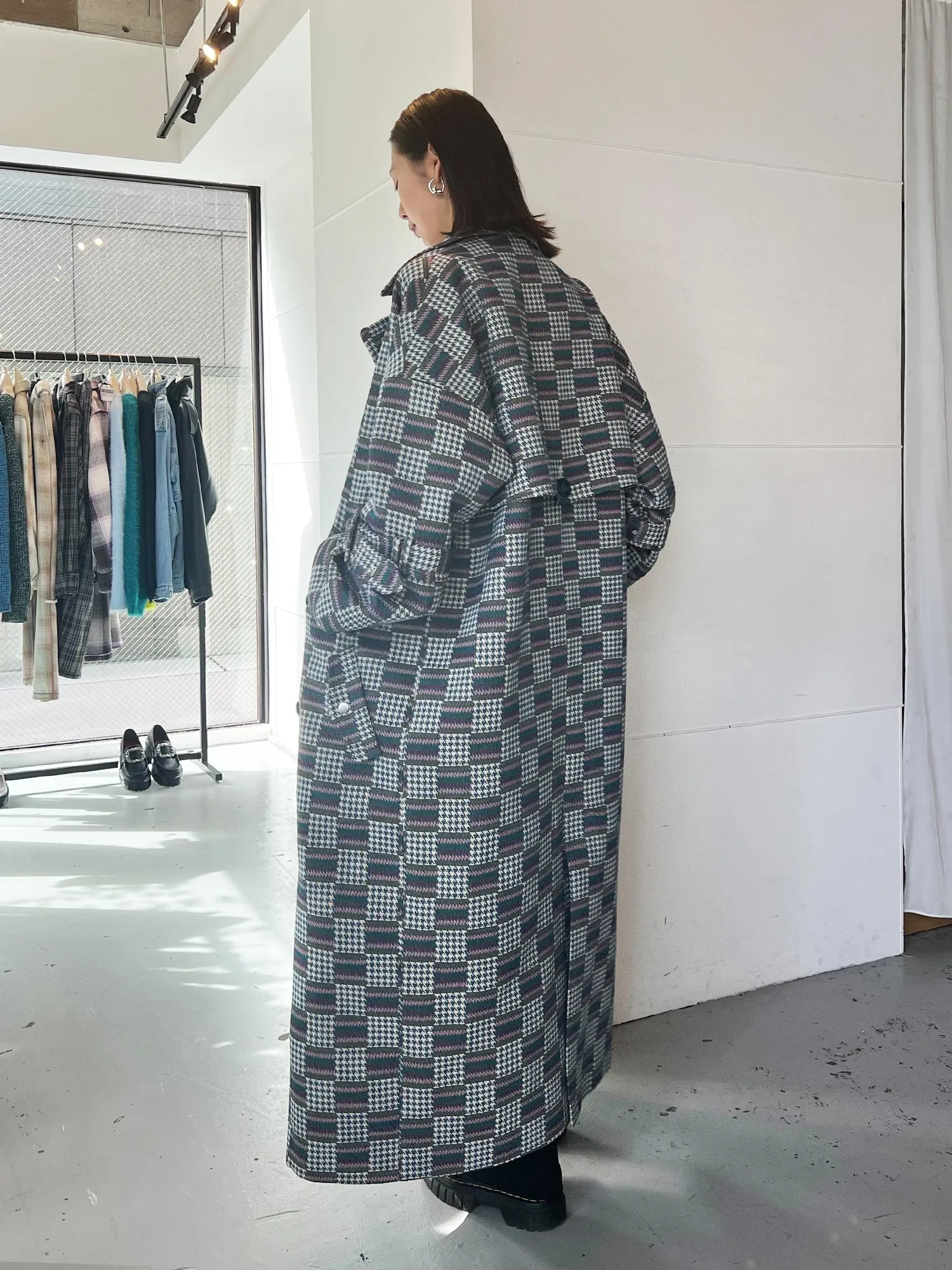Patchwork Jacquard Coat