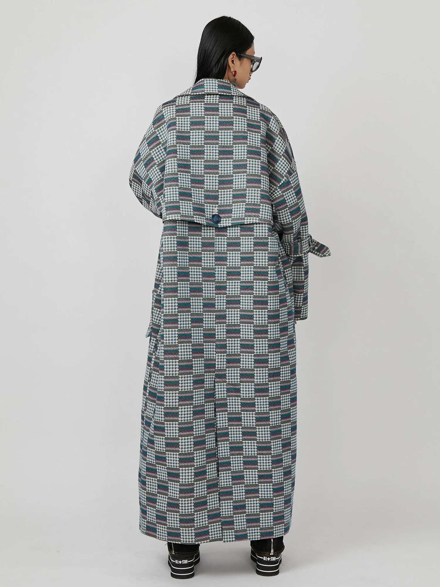 Patchwork Jacquard Coat