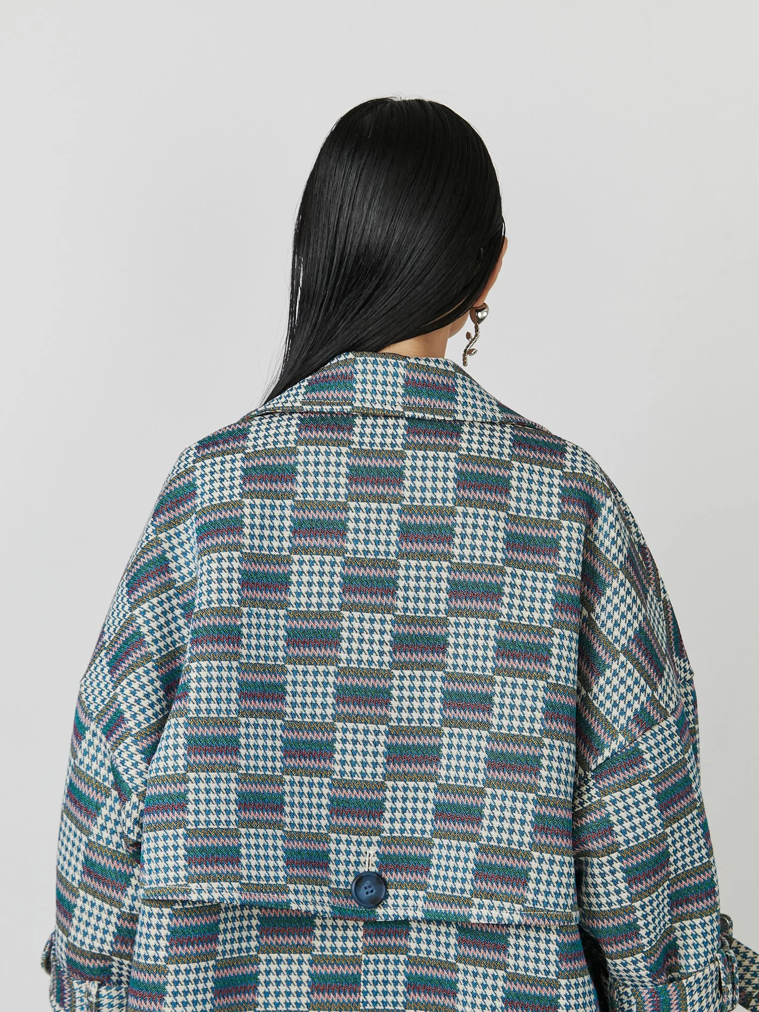 Patchwork Jacquard Coat
