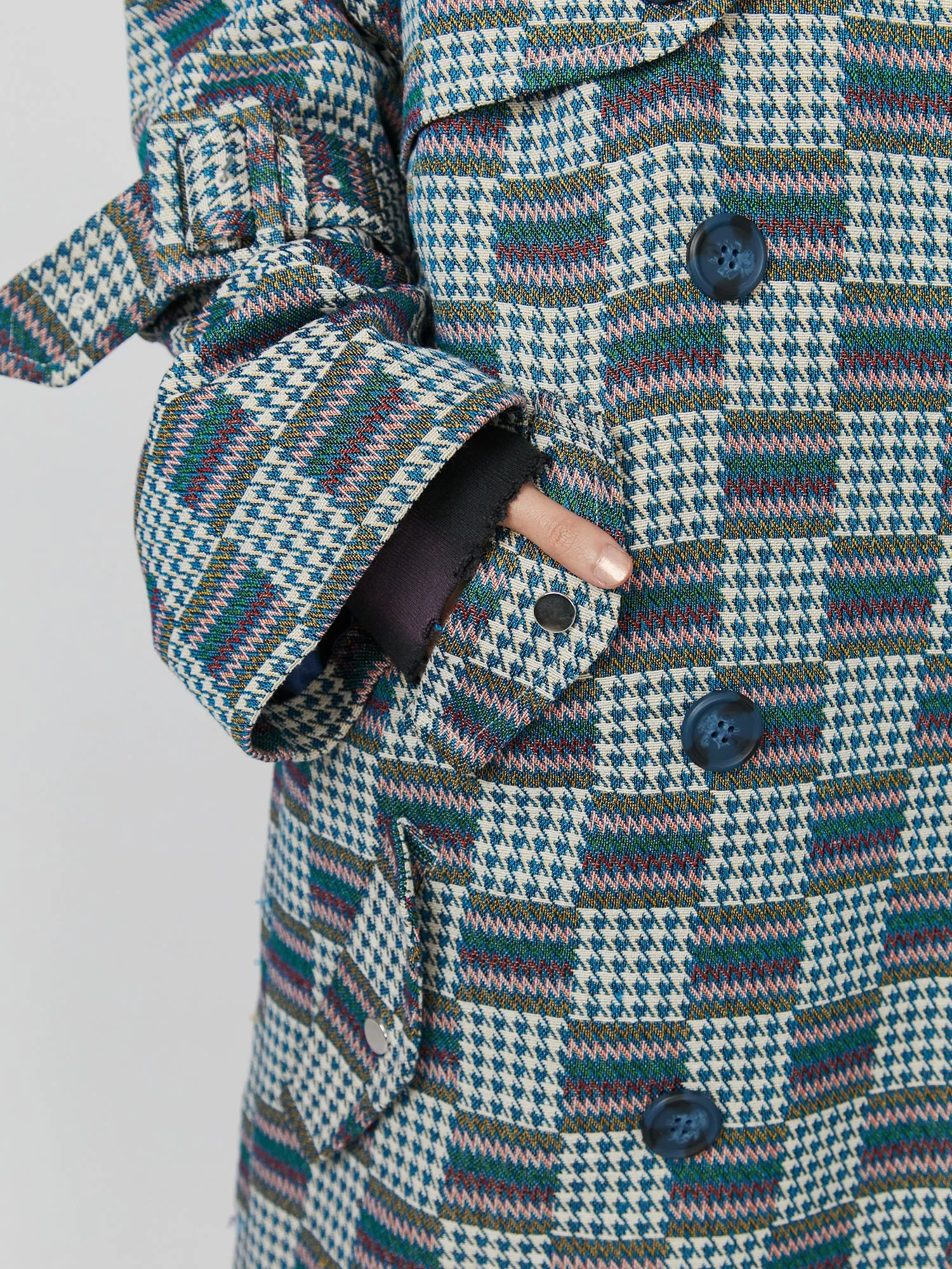 Patchwork Jacquard Coat