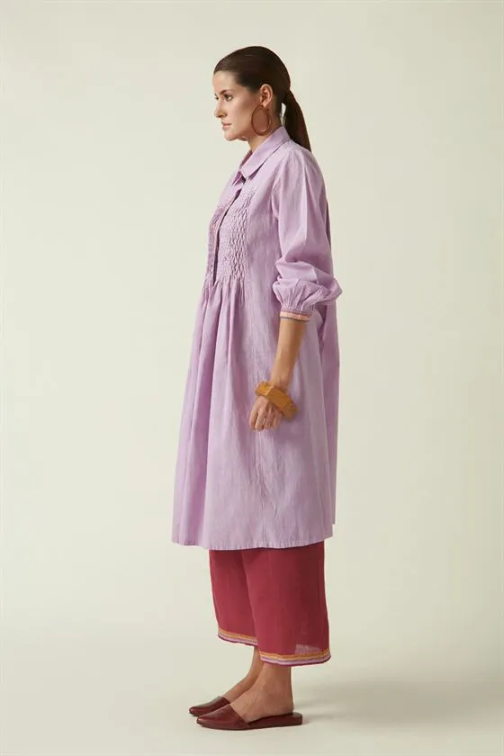 Payal Pratap   I   Bedford Park Jason Tunic Dress
 Cotton Handloom  Mauve Transition Edit 4T-10