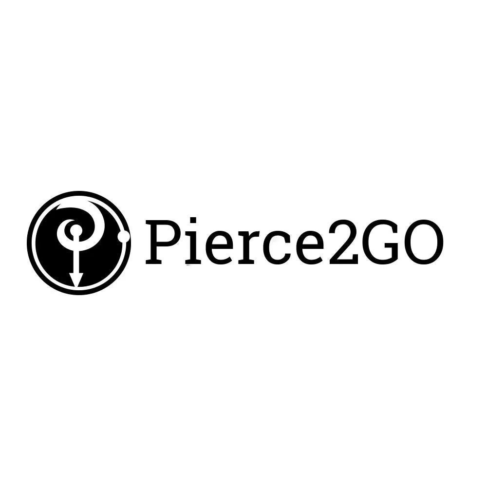 Pierce2GO Black with Blue and Red YingYang Design Acrylic Plugs Set Ear Gauges Flesh Tunnels Plugs Stretchers Expander Ear Piercing Jewelry