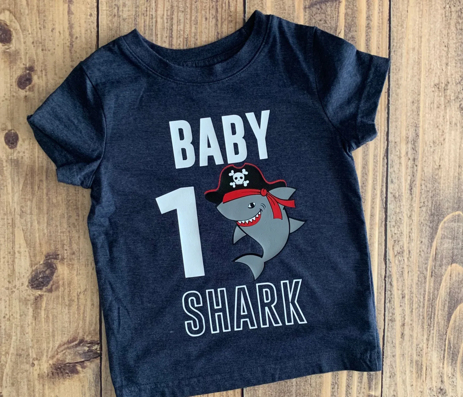 Pirate Shark Birthday Boy Shirt, Personalize Any Theme, Cute Family Birthday Shirts