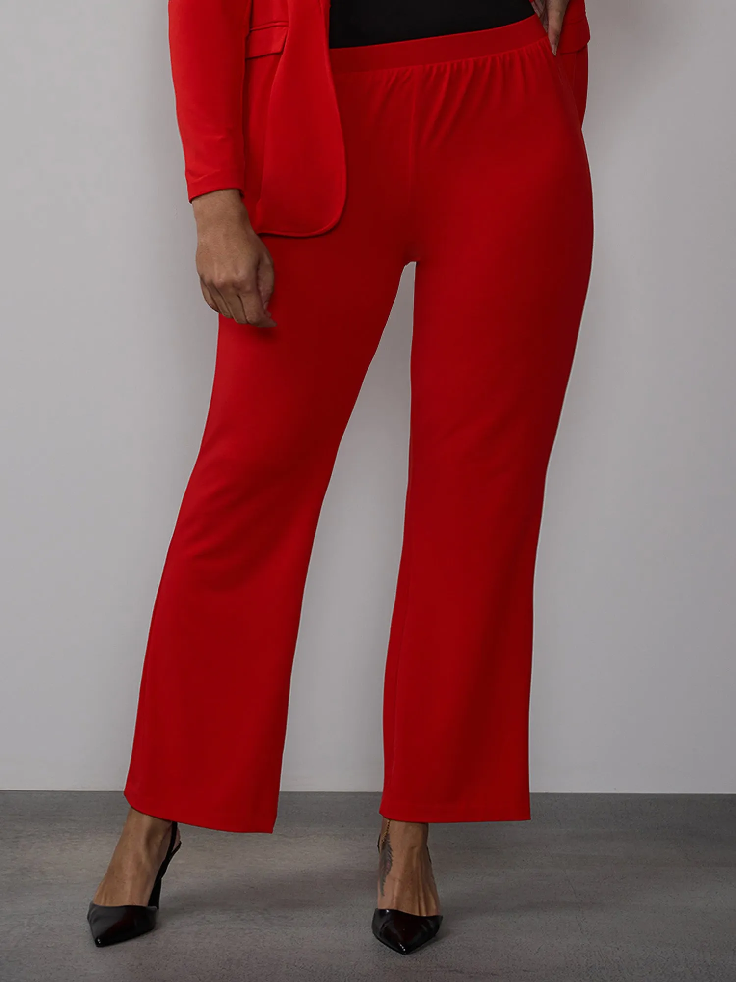 Plus Matte Jersey Flare Pant