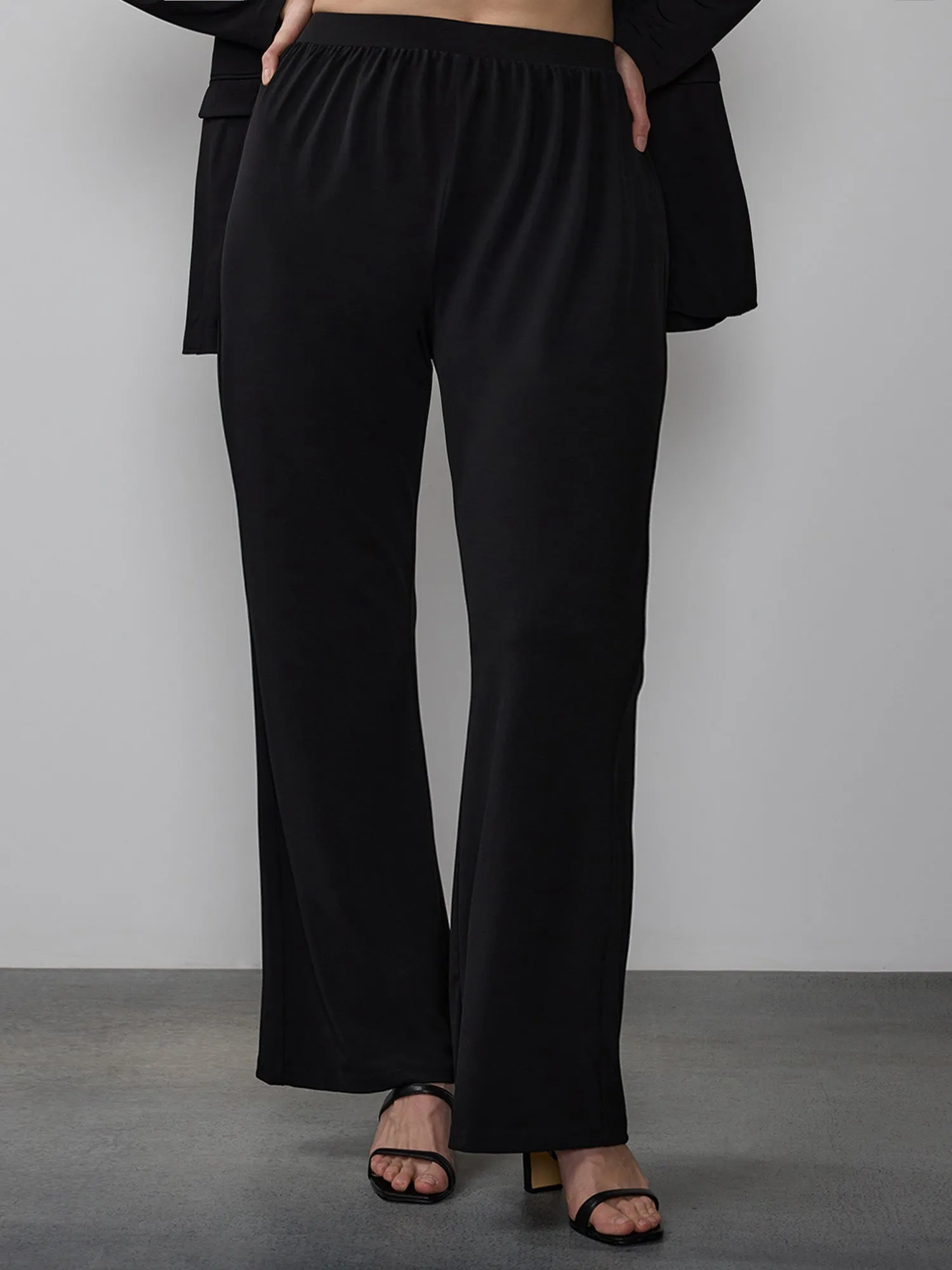 Plus Matte Jersey Flare Pant