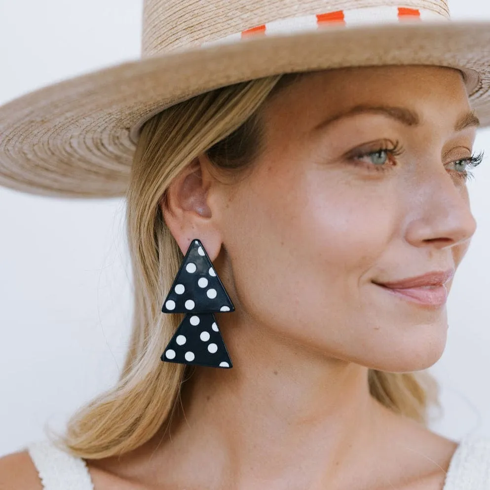 Polka Triangle Earrings