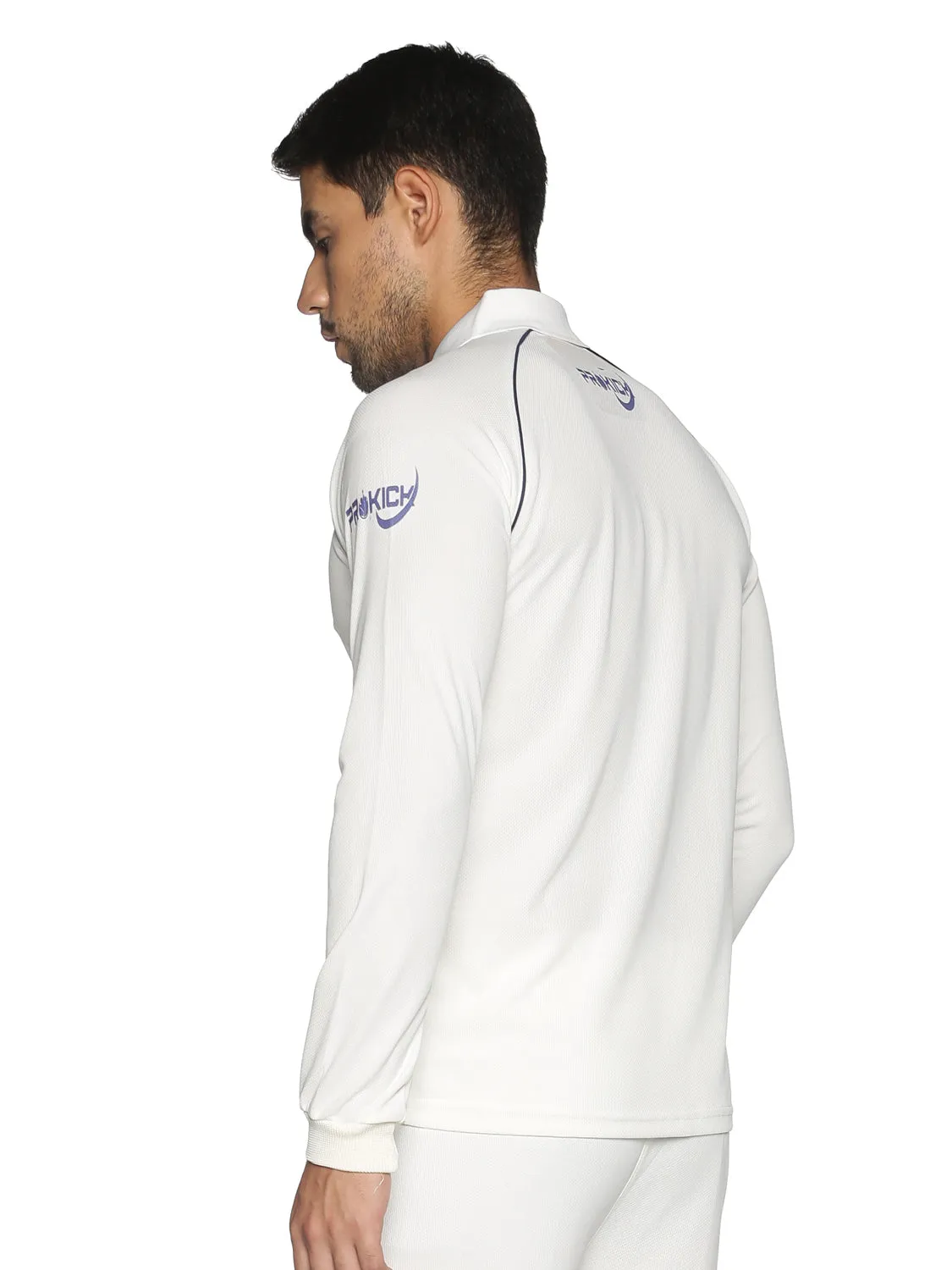 Prokick Cricket White Full Sleeve T-Shirt