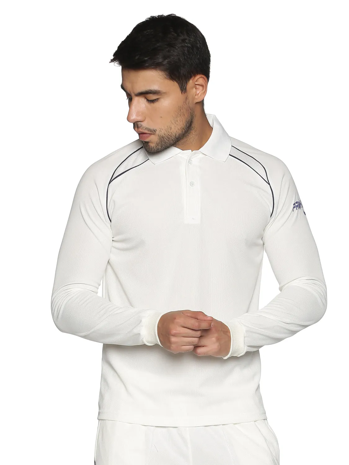 Prokick Cricket White Full Sleeve T-Shirt