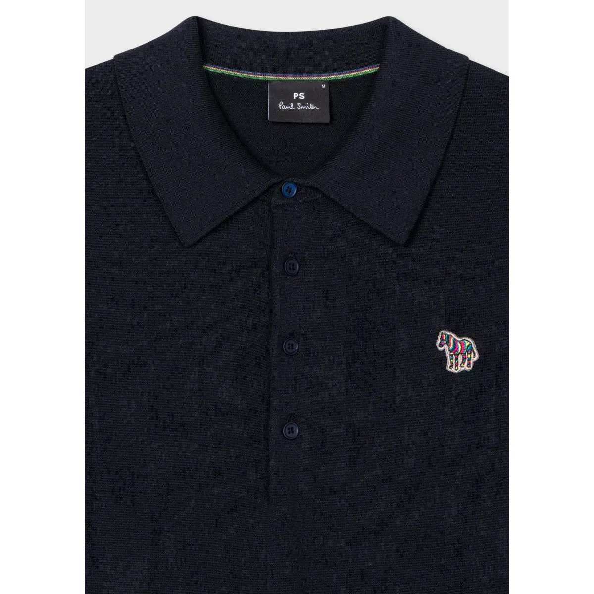 PS Paul Smith SS Polo Zebra Badge Polo Sweater 49 DK NAVY