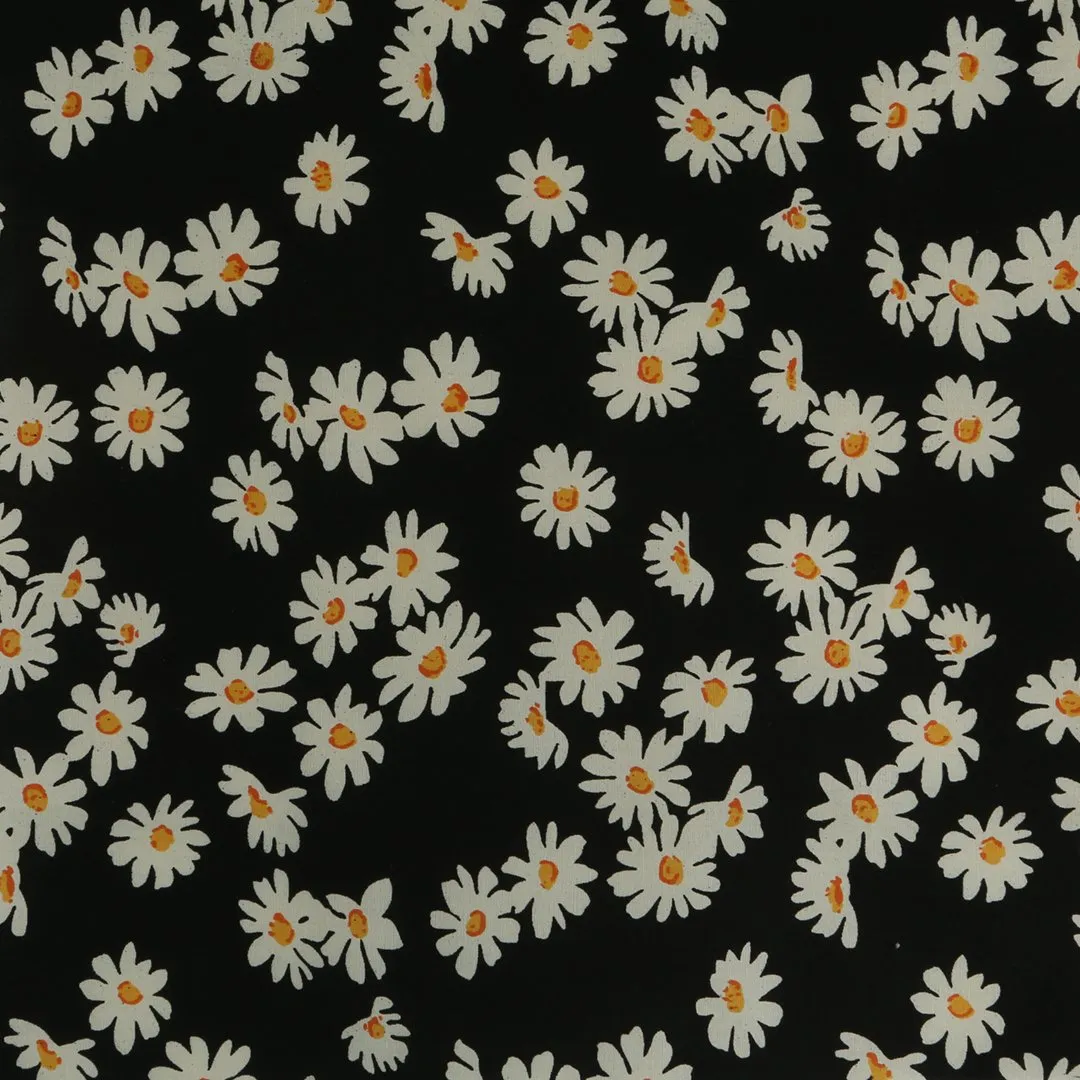 "Daisies" Black Face Mask