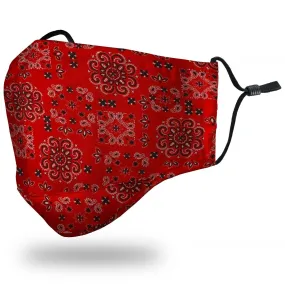 "Medallion" Red Face Mask