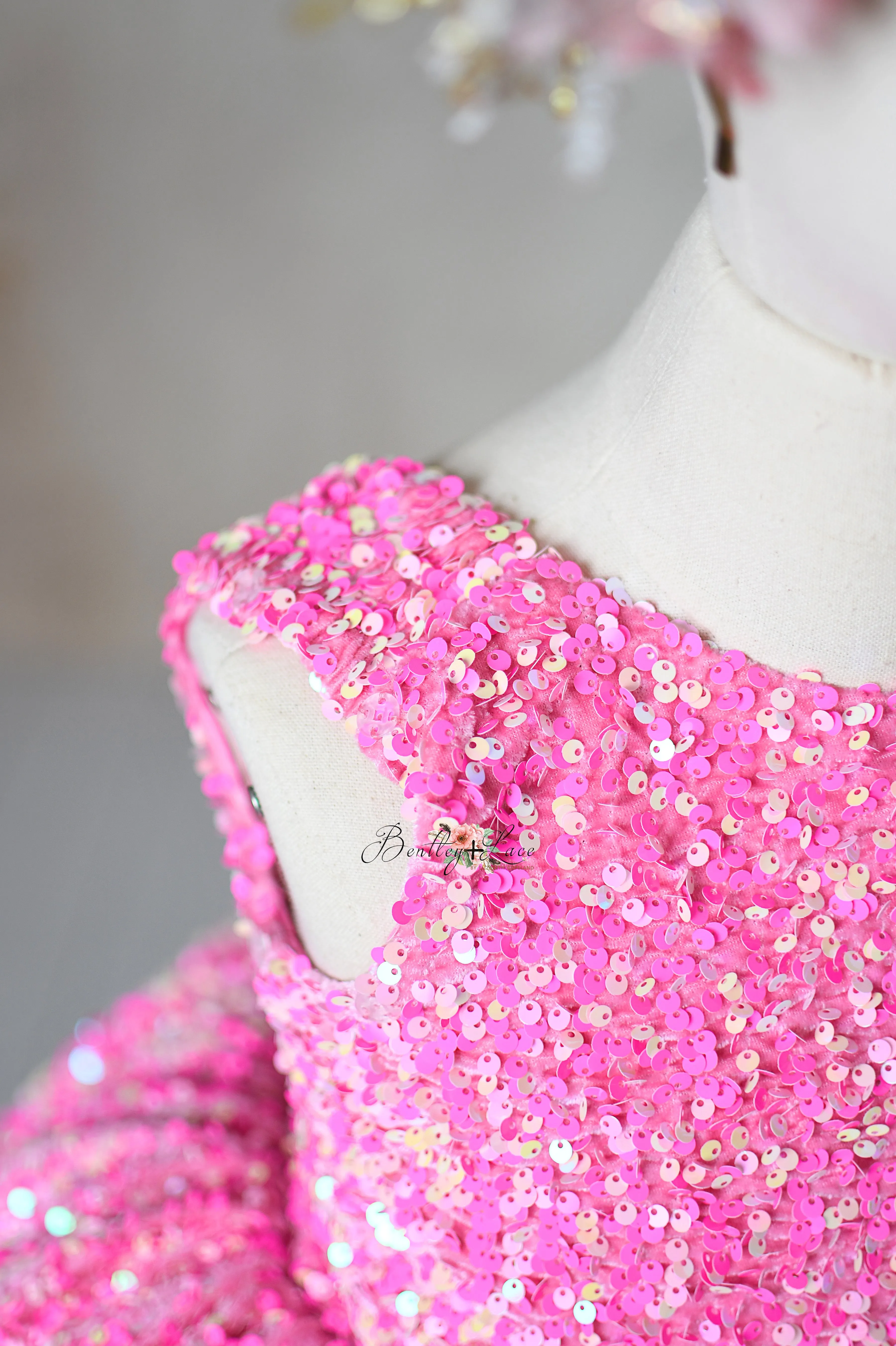 "Retro" Pink Candy Petal  Length Dress (6 year- 7 year)