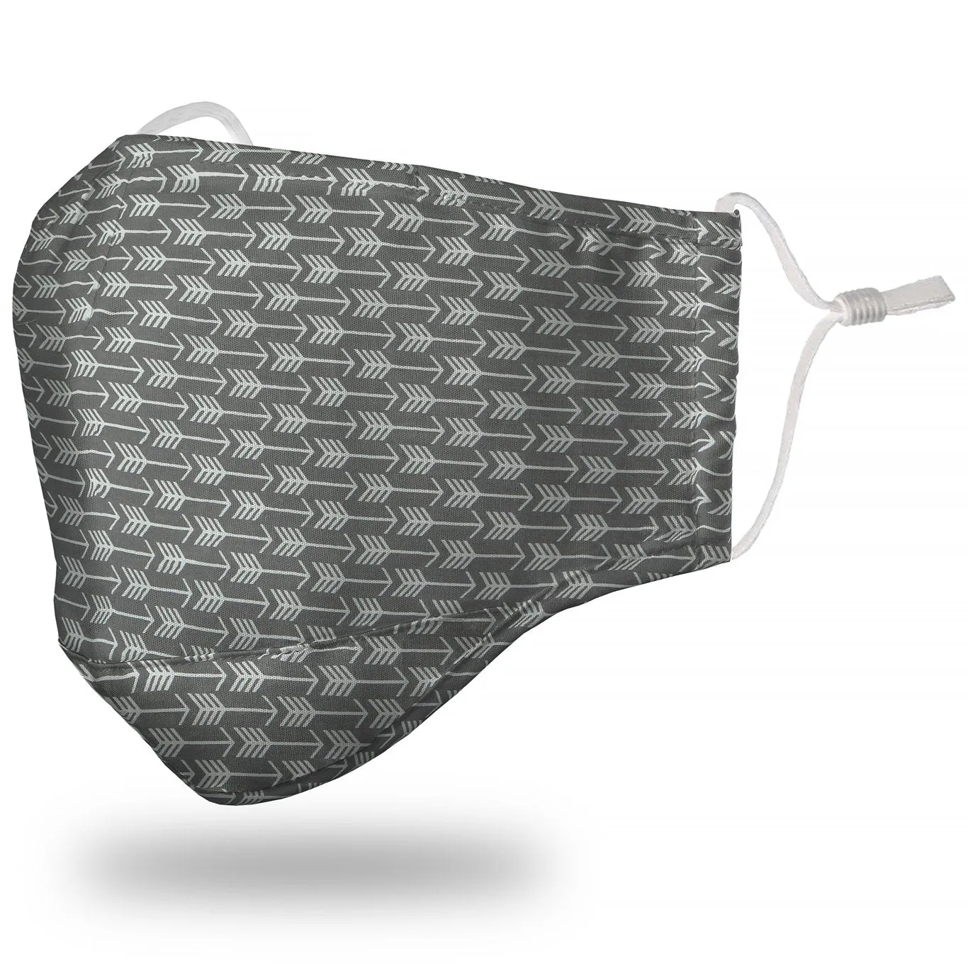 "Small Arrows" Grey Face Mask