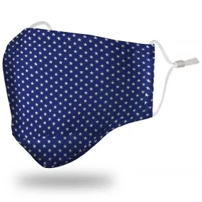 "Stars" Blue & White Face Mask