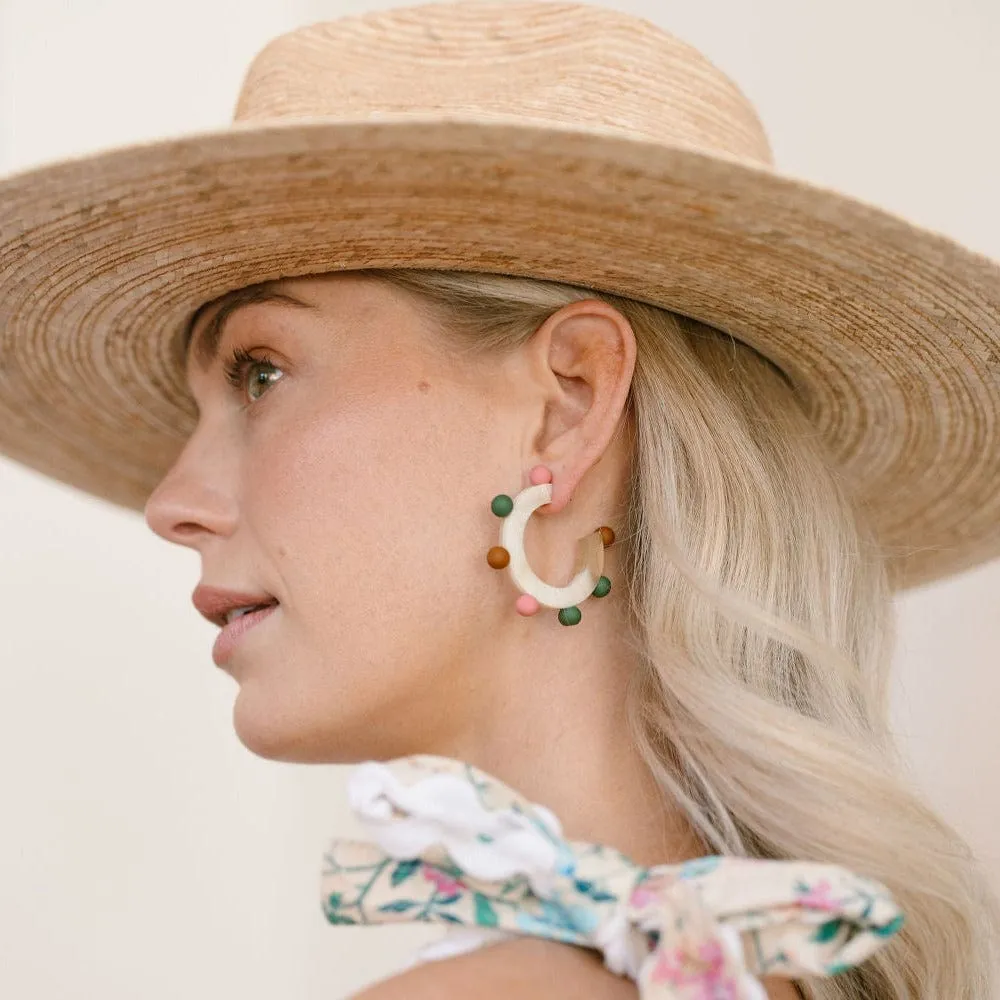 Rainbow Bead Hoops