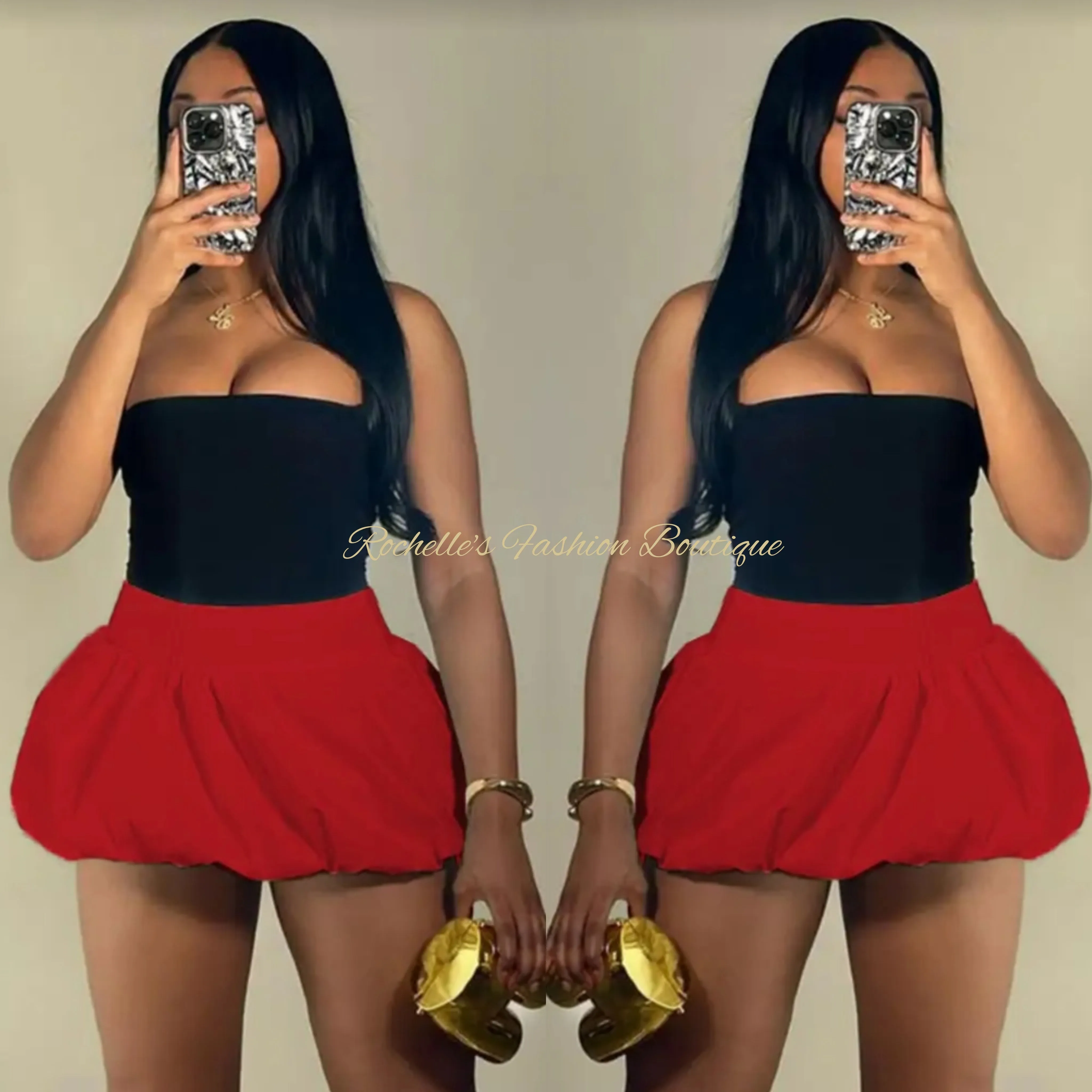 Red Bubble Skirt