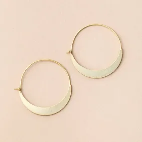 Refined Earring Collection - Crescent Hoop/Gold Vermeil