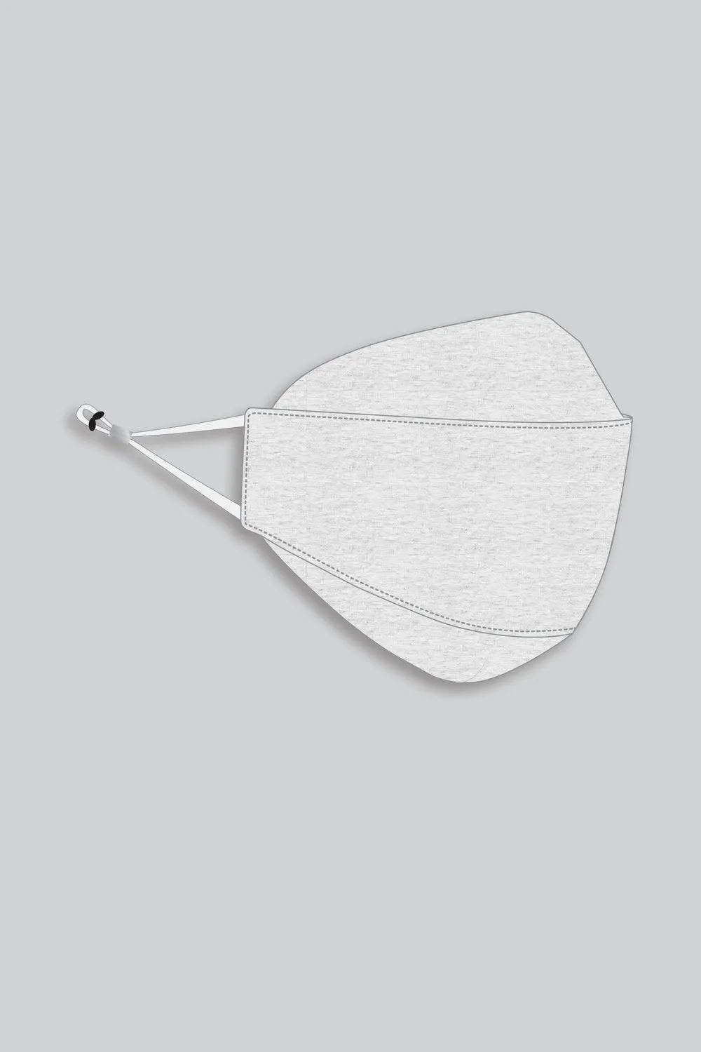 Reusable Cotton Face Mask Light Grey for Ladies (Pack of 3)