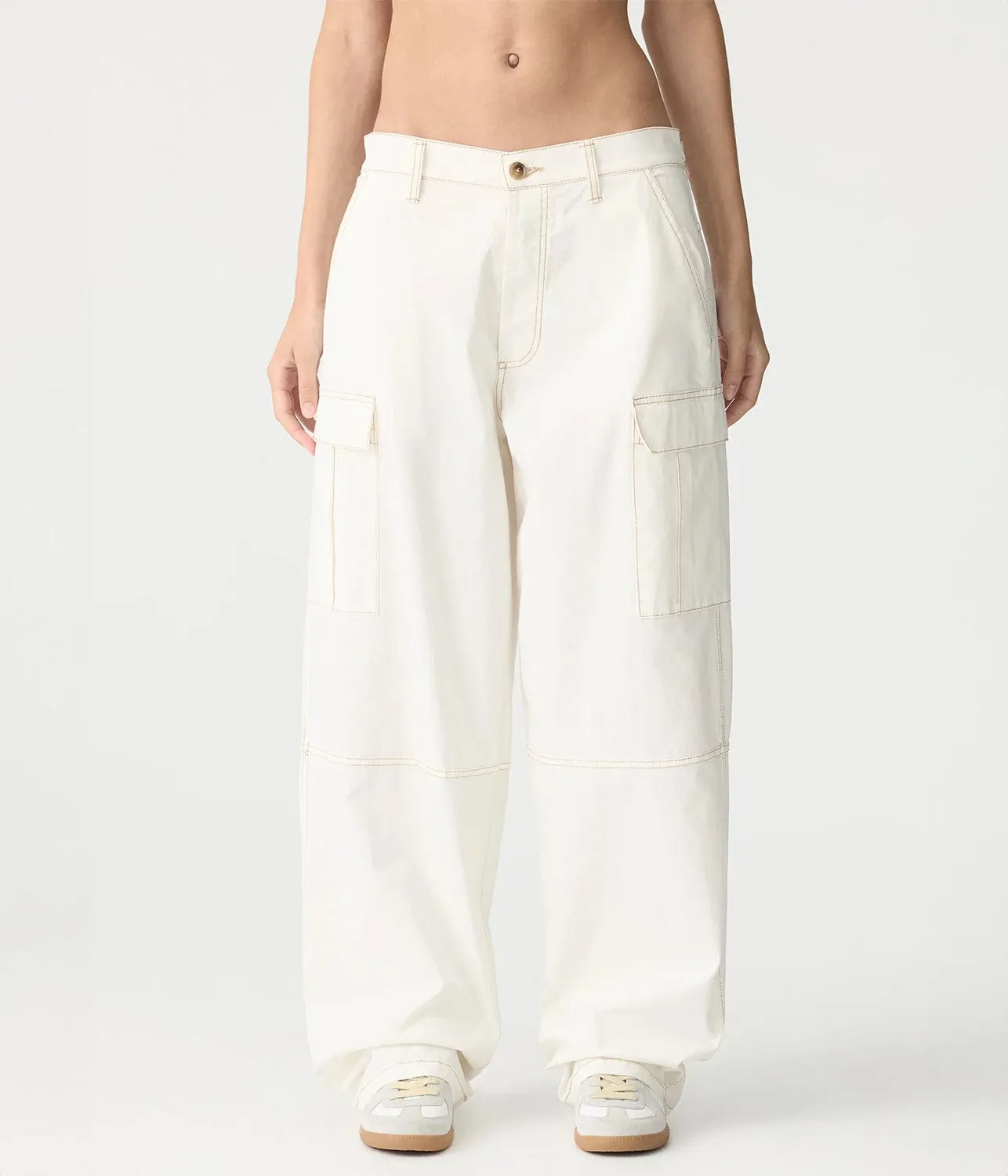 RIPSTOP CARGO PANT- WHITE