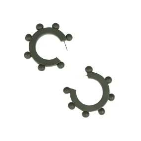 Sage Bead Hoops