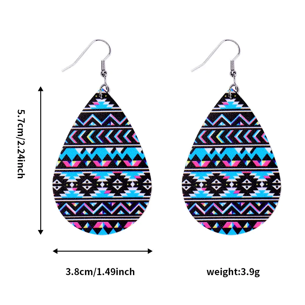 Salty Vibes Faux Leather Teardrop Ear Bling Two Styles Available