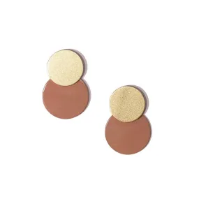 Sandy Metallic Circle Earrings