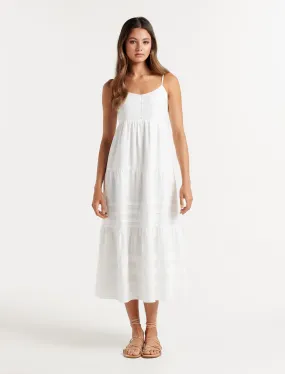 Savannah Petite Tiered Midi Dress