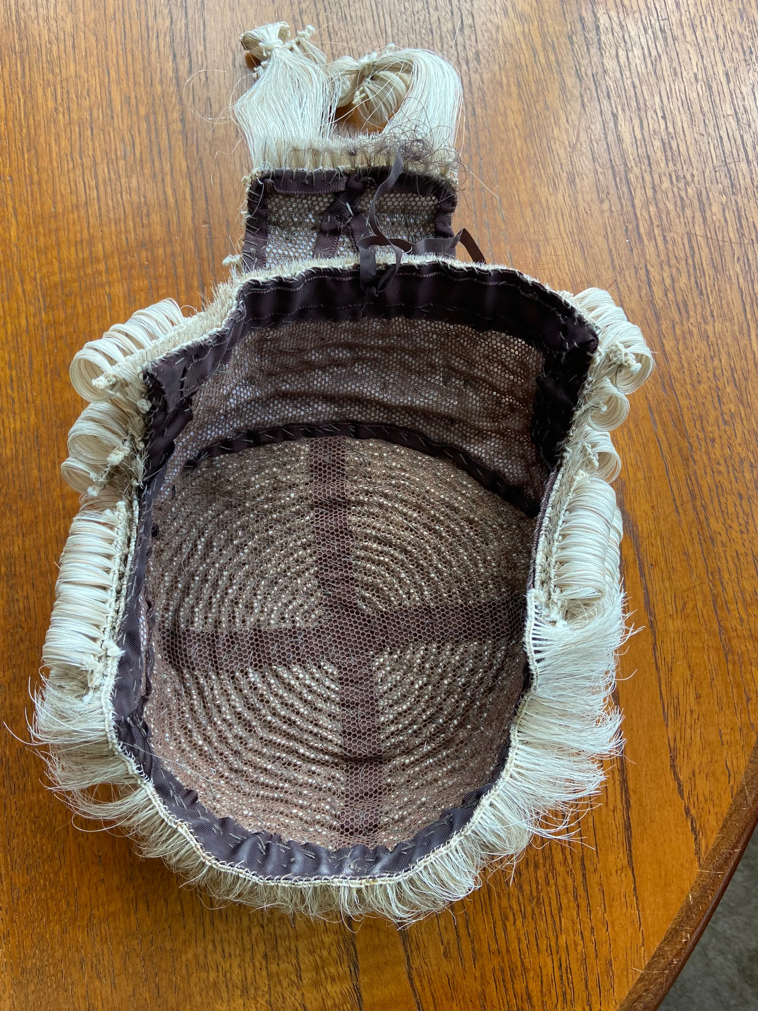 Secondhand Traditional Horsehair Barrister's Wig - Large