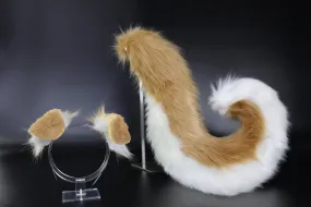 Shepherd dog tail and ear set Shiba Inu dog ear and tail set dog tail animal cosplay petplay puppy ear and tail set puppy tail halloween